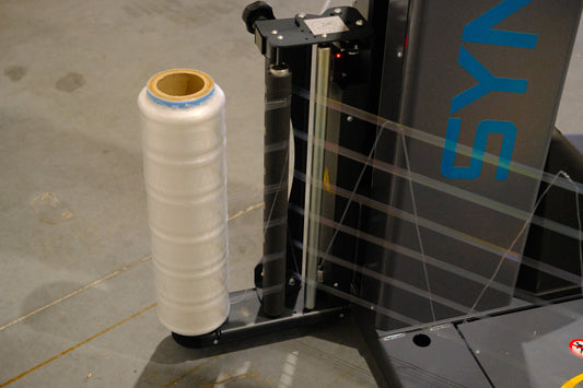 Tama Innovent demo on friction brake pallet wrapper