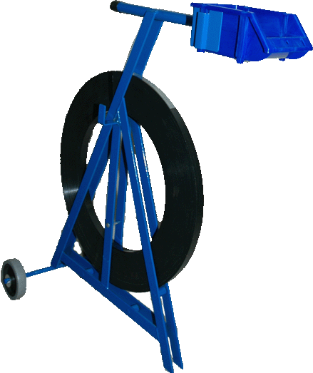 RIBBON STRAPPING DISPENSER WITH WHEELS