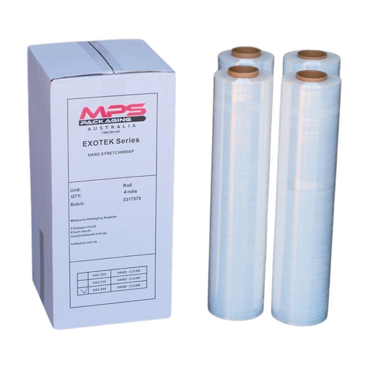 500MM x 300M X 25UM EXOTEK CLEAR HAND CAST STRETCHWRAP - ROLL