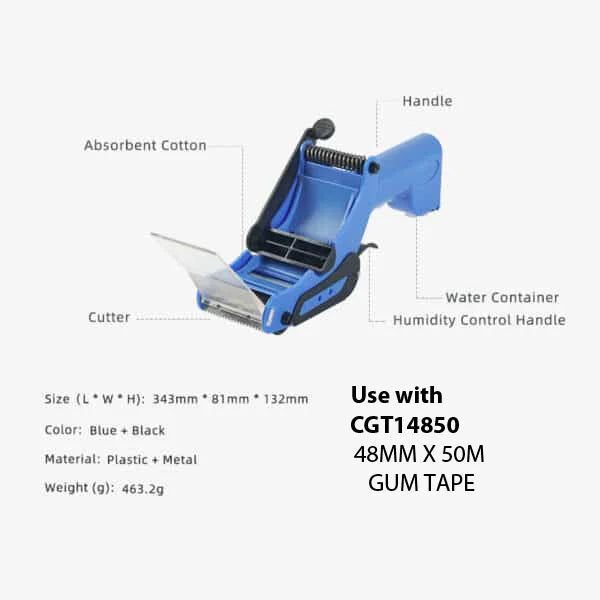Handheld Gummed Paper Tape Dispenser