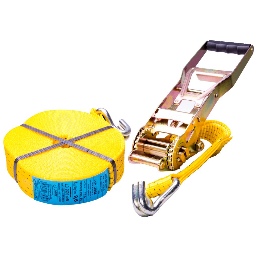 RATCHET TIE DOWNS ORANGE 50MM X 10M 2500KG – TWO PIECE