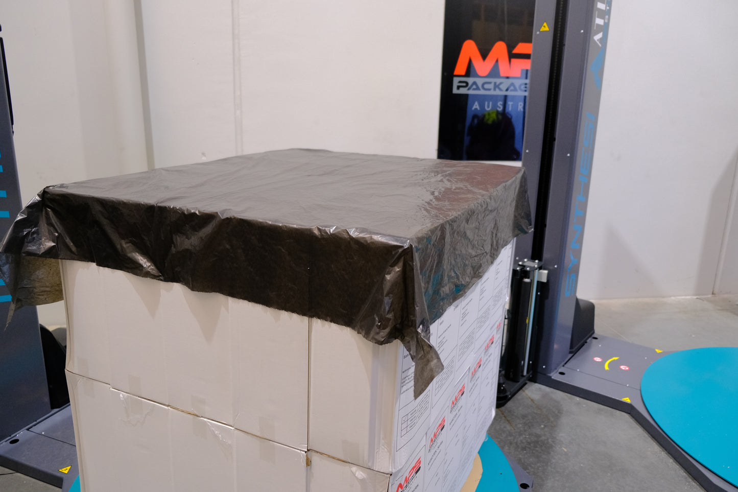 1680MM X 1680MM X 20UM PALLET CAPS (BLACK) - 250 PER ROLL