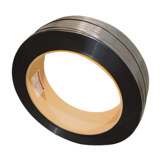 19mm x 1mm x 850m BLACK EMBOSSED PET STRAPPING