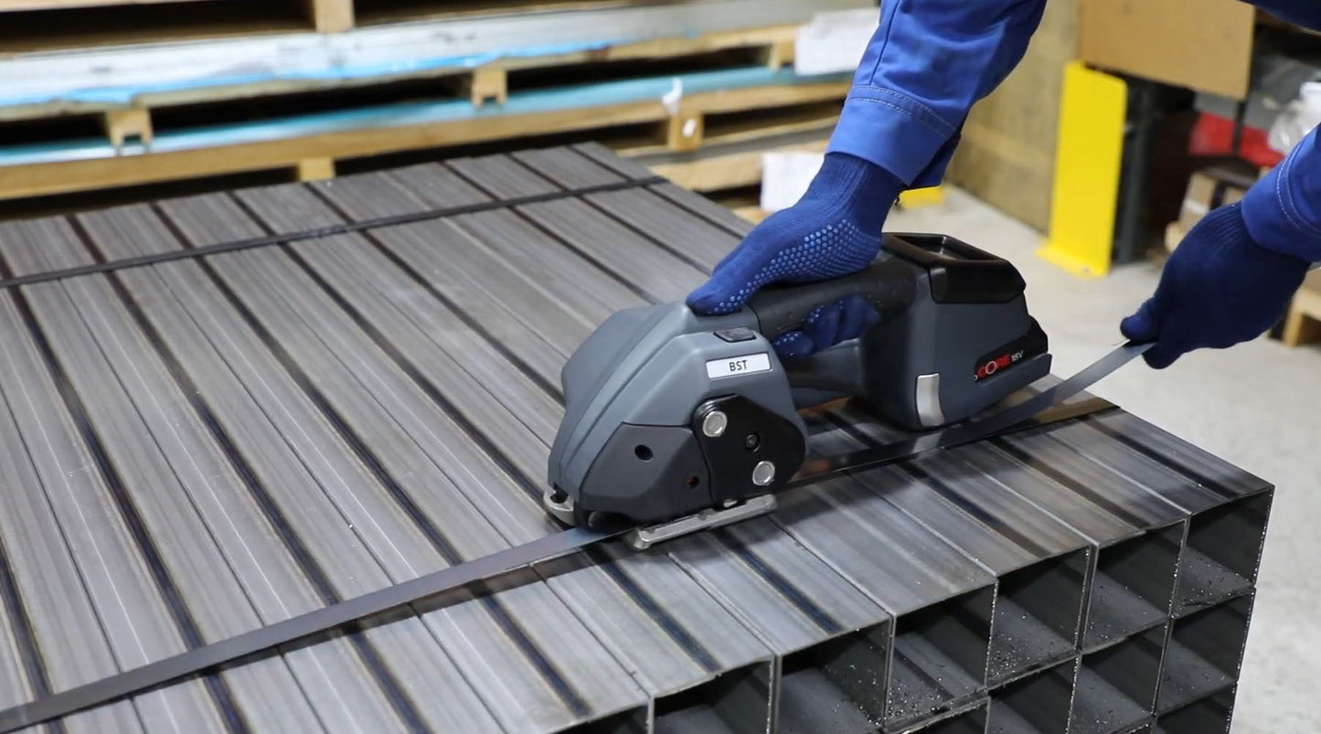 19MM X 0.50 X 210M BLACK RIBBON STEEL STRAPPING - BLUESCOPE