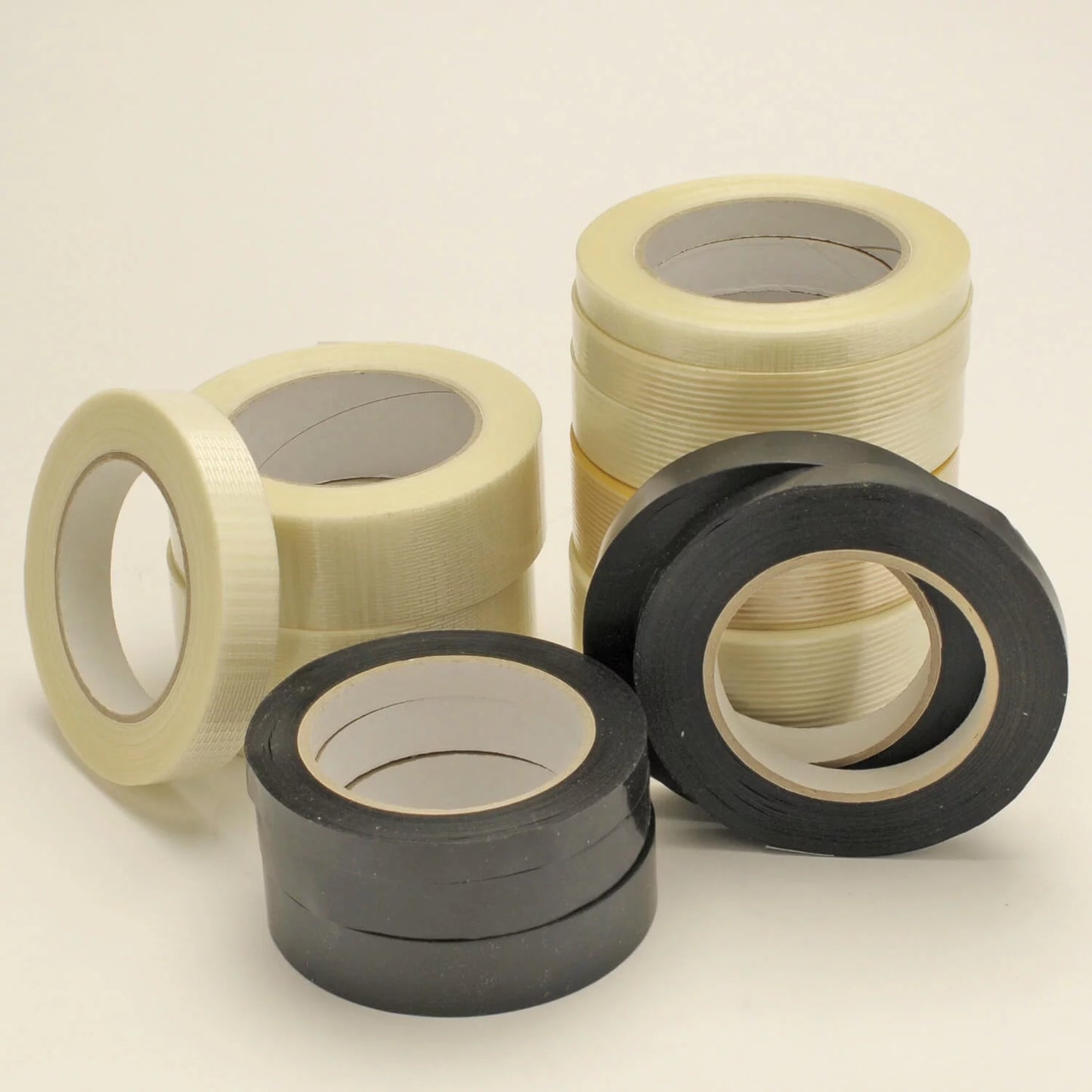 19MM X 66M BLACK STRAP TAPE - PER ROLL