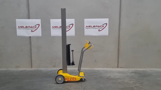 Manual mobile pallet wrapper walkaround video.
