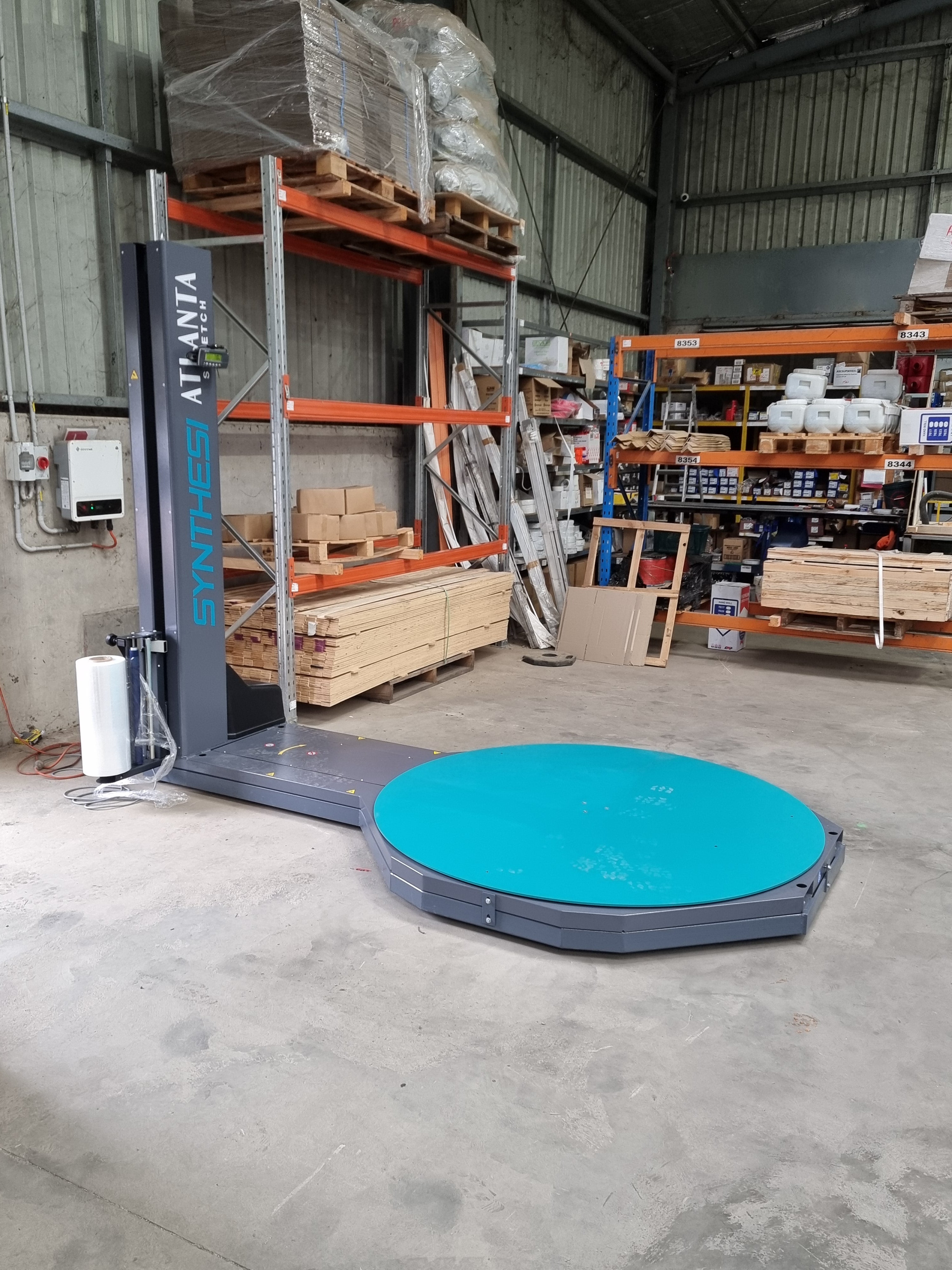 Oversized Pallet wrapper with scales – MPS Packaging Australia
