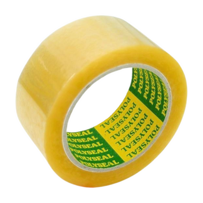 48MM x 75M #30 CLEAR PREMIUM RUBBER TAPE - PER ROLL (CTN 36)