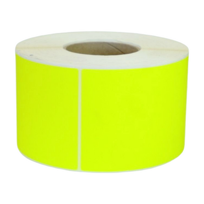 102X150MM FLURO YELLOW ROLL 3 INCH CORE  - ROLL 1000