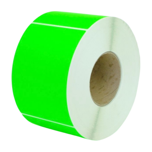 102MM X 150MM FLURO GREEN ROLL 3 INCH CORE  - ROLL 1000