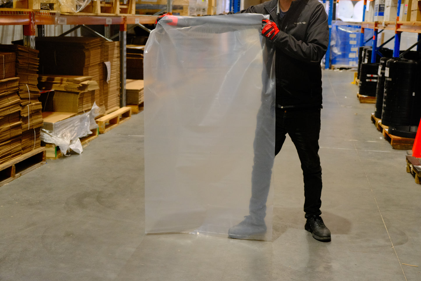 800MM X 1400MM X 100UM POLY BAGS - ROLL  75