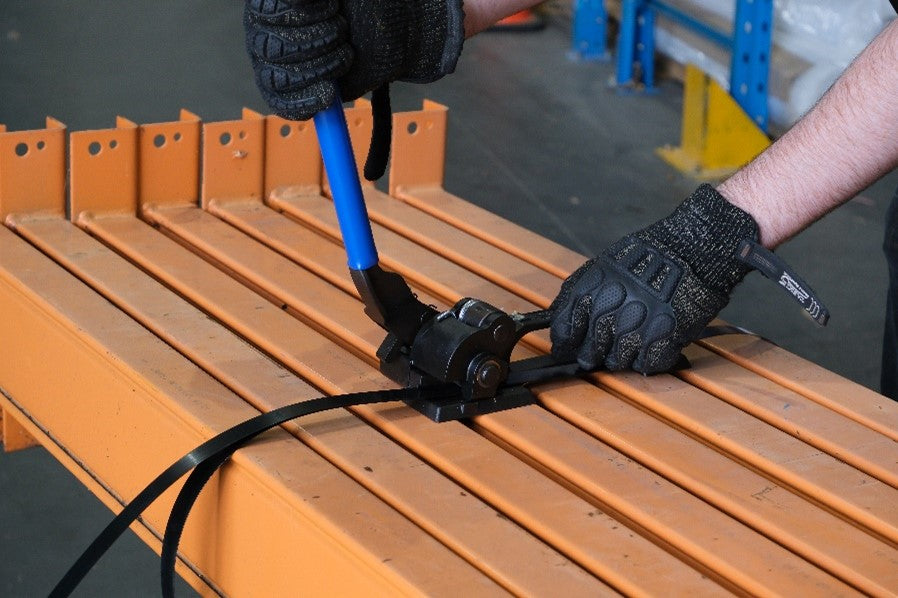 16MM X 0.50 X 220M BLACK RIBBON WOUND STEEL STRAPPING – BLUESCOPE