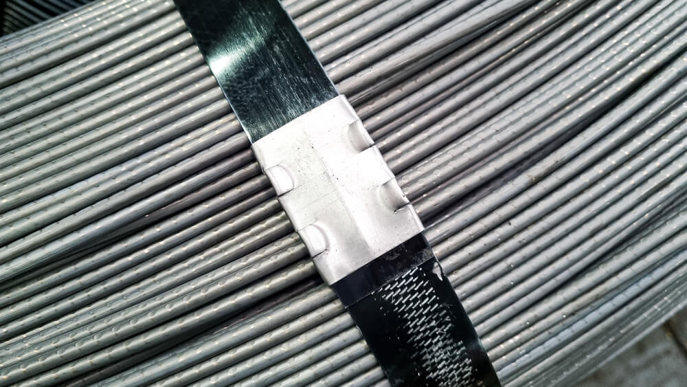 19MM X 0.50 X 210M  BLACK RIBBON STEEL STRAPPING - BLUESCOPE