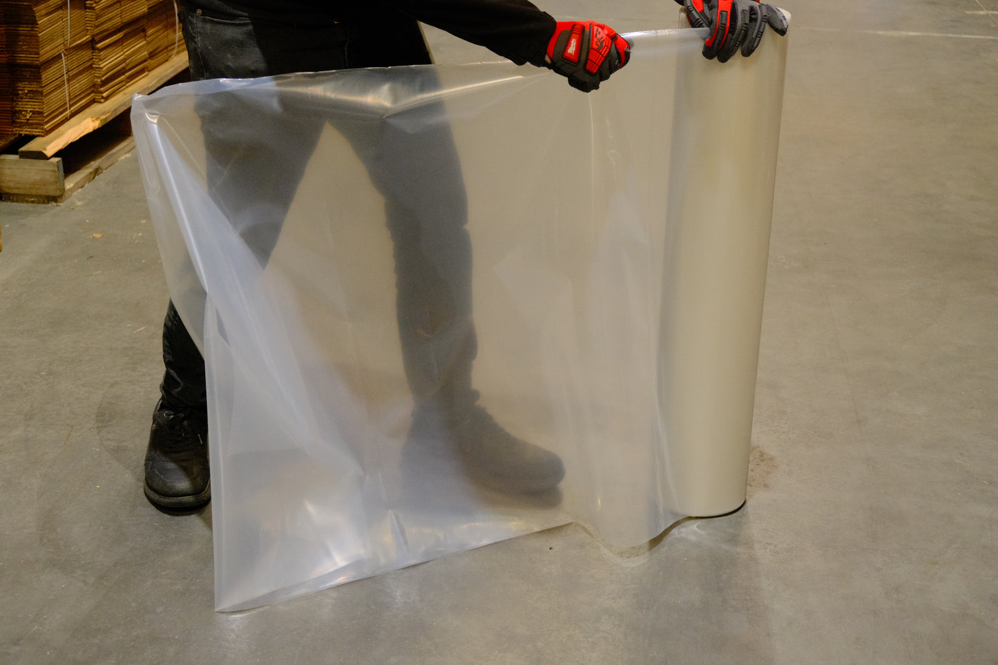 800MM X 1400MM X 100UM POLY BAGS - ROLL  75
