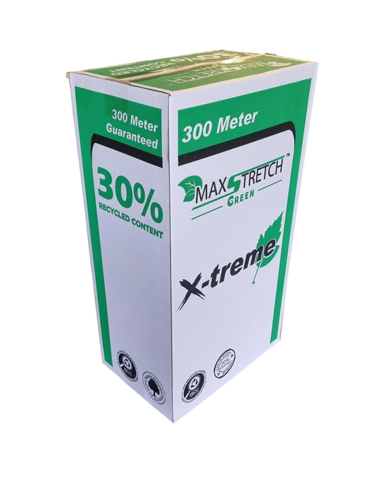 500MM X 300M X  MAXSTRETCH RECYCLED ECO PALLET WRAP - CLEAR