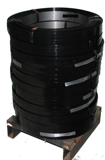 19MM X 0.80MM X 377M BLACK HEAT TREATED ROPE STEEL STRAPPING
