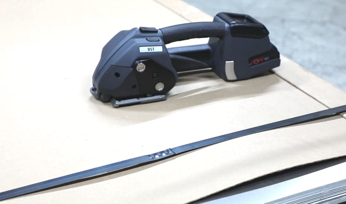 16MM X 0.50 X 220M BLACK RIBBON WOUND STEEL STRAPPING – BLUESCOPE