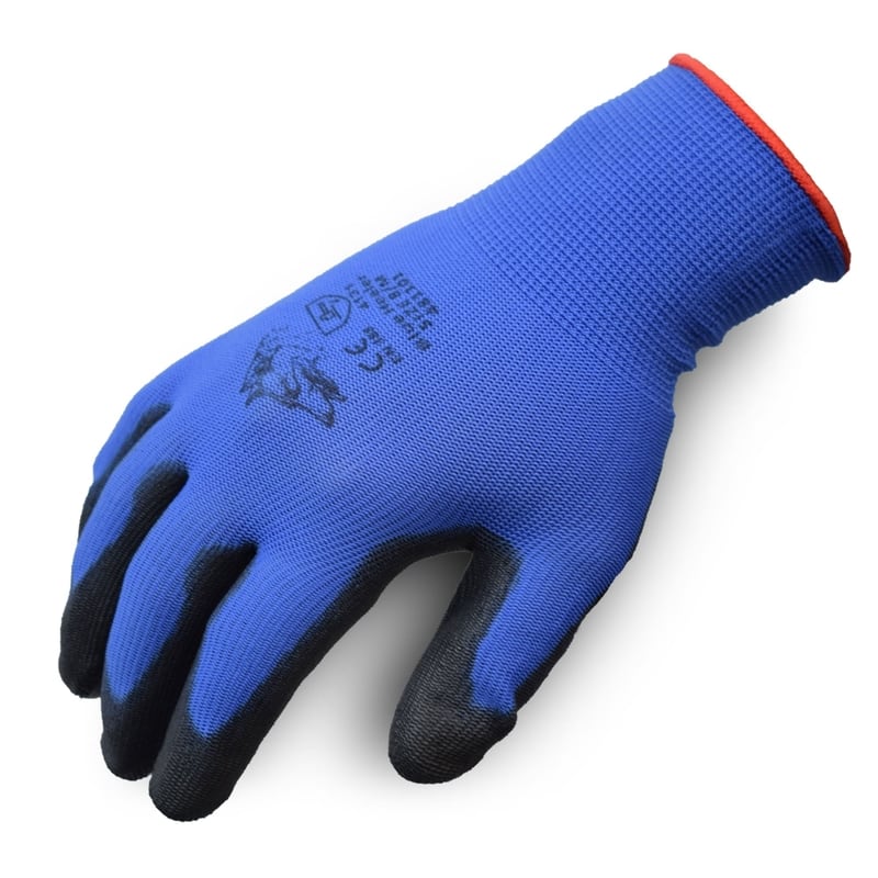 STEALTH BLUE HEELER GLOVES PU PALM BLUE/BLACK - PER PAIR