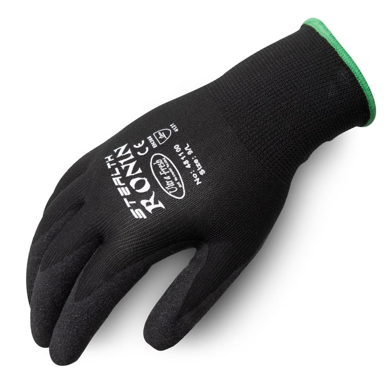 STEALTH RONIN GLOVES NITRILE PALM BLACK