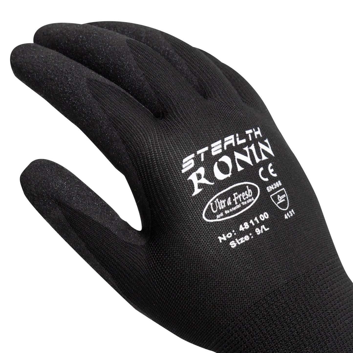 STEALTH RONIN GLOVES NITRILE PALM BLACK