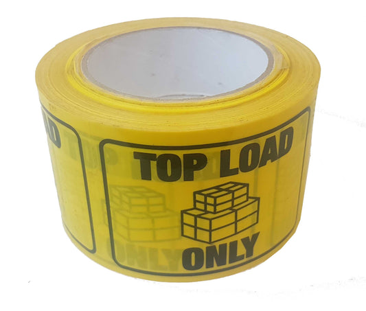 72MM X 100MM BLACK ON YELLOW TOP LOAD ONLY - (ROLL 500)