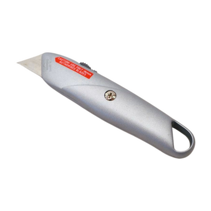 RETRACTABLE METAL UTILITY KNIFE (GREY)