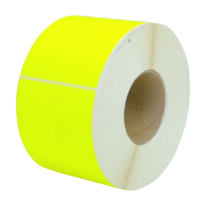 102X150MM FLURO YELLOW ROLL 3 INCH CORE  - ROLL 1000